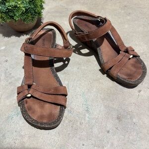 Teva Ventura Sandals Shoes Women Size 7 Brown Wedge Camping Hiking Outdoor Comfy
